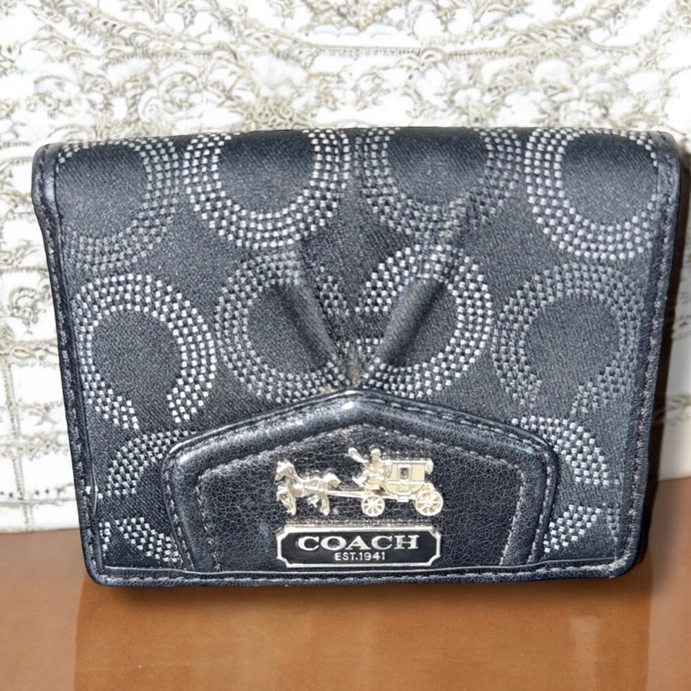 💛SOLD💛 Coach Madison Dotted Op Art Swingpack Crossbody with Wallet Set - Picture 13 of 16